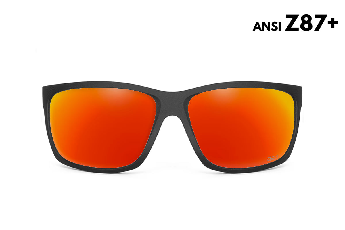 Detour Sunglasses Breach - Matte Black - Red Sunset Polarized ANSI Z87+