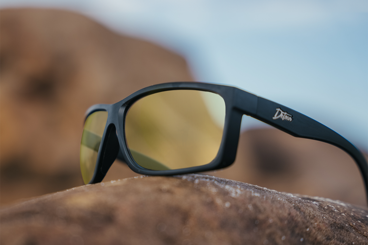 Detour Sunglasses Breach XL - Matte Black - Yellow ANSI Z87+