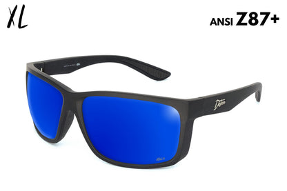Detour Sunglasses Breach XL - Matte Black - Deep Blue Polarized ANSI Z87+