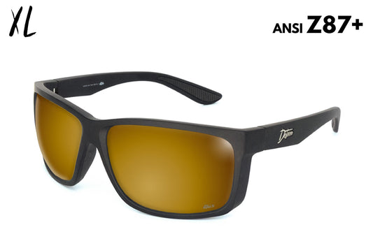 Detour Sunglasses Breach XL - Matte Black - 24k Gold Polarized ANSI Z87+