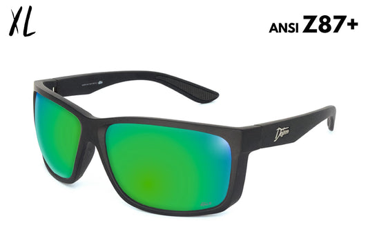 Detour Sunglasses Breach XL - Matte Black - Green Machine Polarized ANSI Z87+