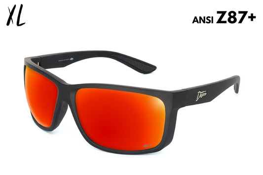 Detour Sunglasses Breach XL - Matte Black - Red Sunset Polarized ANSI Z87+