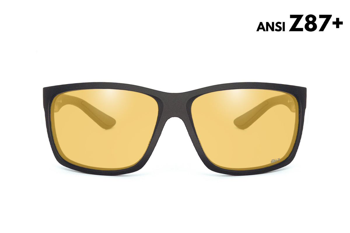 Detour Sunglasses Breach - Matte Black - Yellow ANSI Z87+