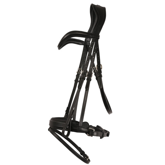 Bridles & Reins ExionPro Dressage Anti-Pressure Raised Comfort Padded Bridle