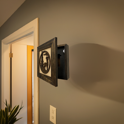 Bellewood Designs - Buck in Nature Decorative Wall-Mounted Gun Cabinet
