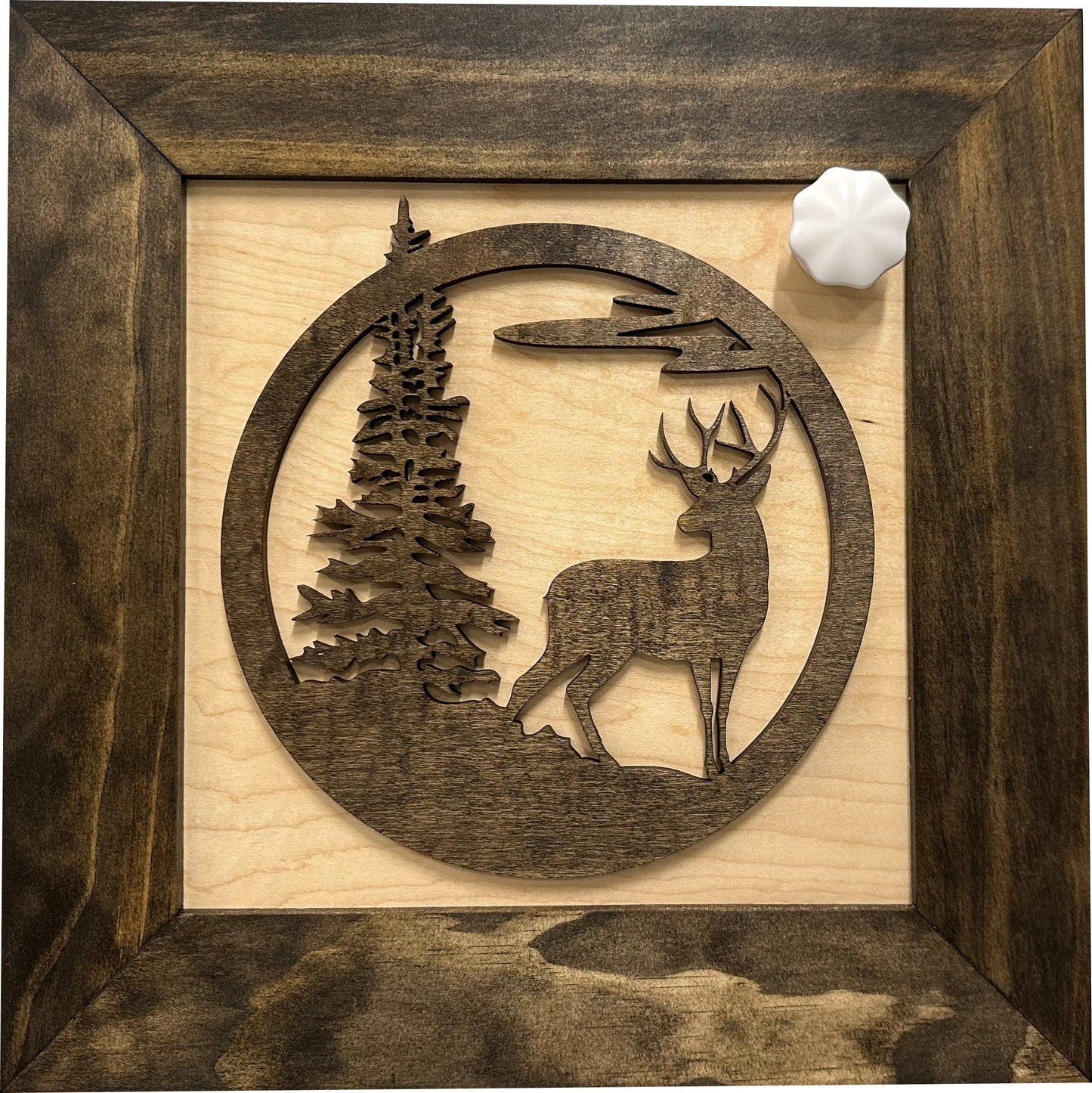 Bellewood Designs - Buck in Nature Decorative Wall-Mounted Gun Cabinet