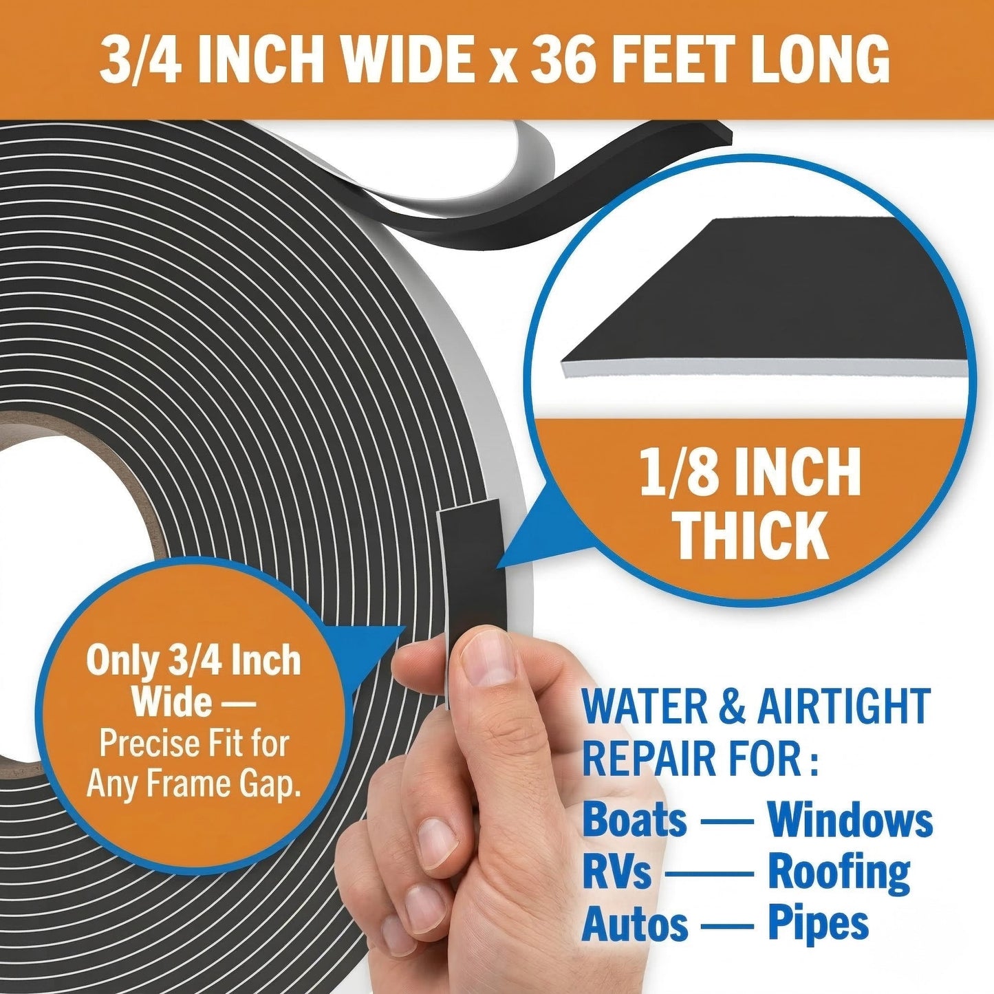 Better Boat - Butyl Tape RV and Boat Window Seal Sealant
