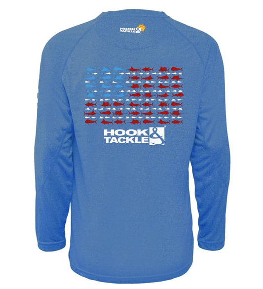 Hook & Tackle Youth American Fish UV Fishing Shirt (8-20)