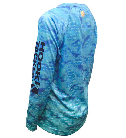 Hook & Tackle Youth Fish Fractal UV Fishing Shirt (8-20)