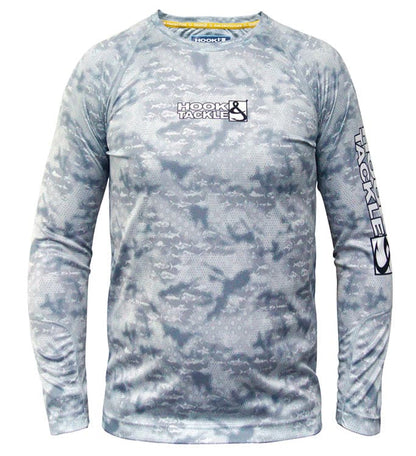 Hook & Tackle Youth Fish Fractal UV Fishing Shirt (8-20)