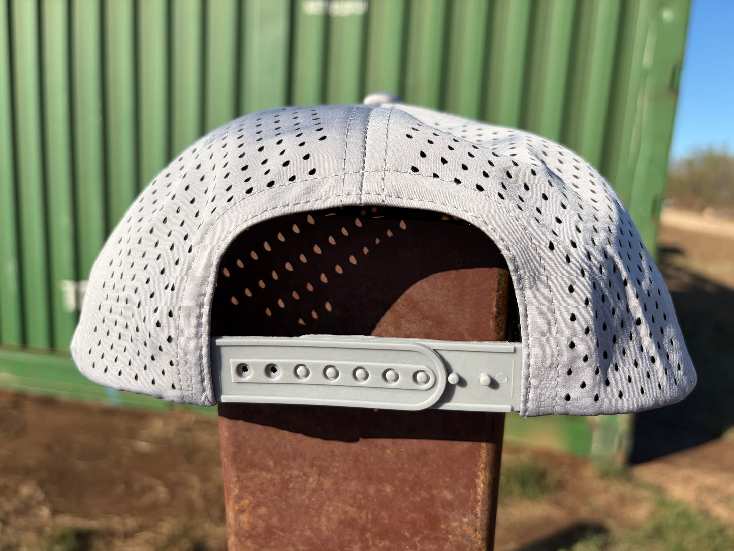 Hustlin Hippie PL Series Hydro Snapback- LIGHT GRAY- RUBBER LOGO w/LOVE BIG GRIND HARD