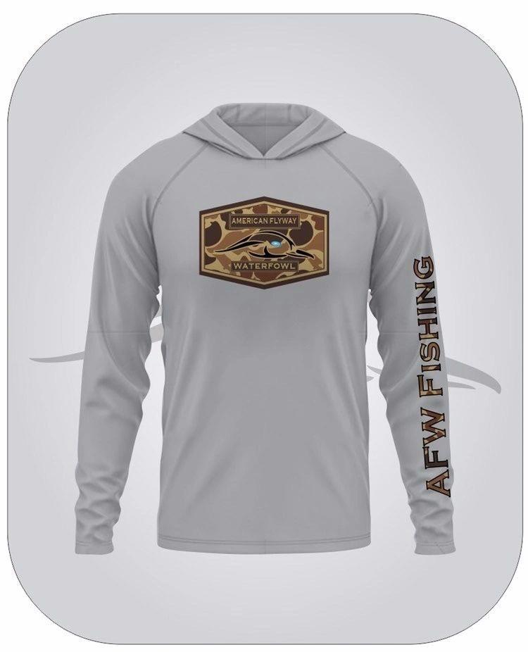 AF Waterfowl Fishing Shirt with OSC Brown Logo