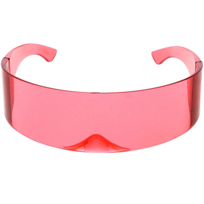 zeroUV Futuristic Retro Mirror Wrap Around Shield Sunglasses 8762