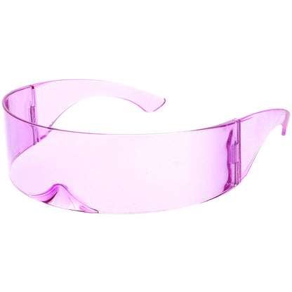zeroUV Futuristic Retro Mirror Wrap Around Shield Sunglasses 8762