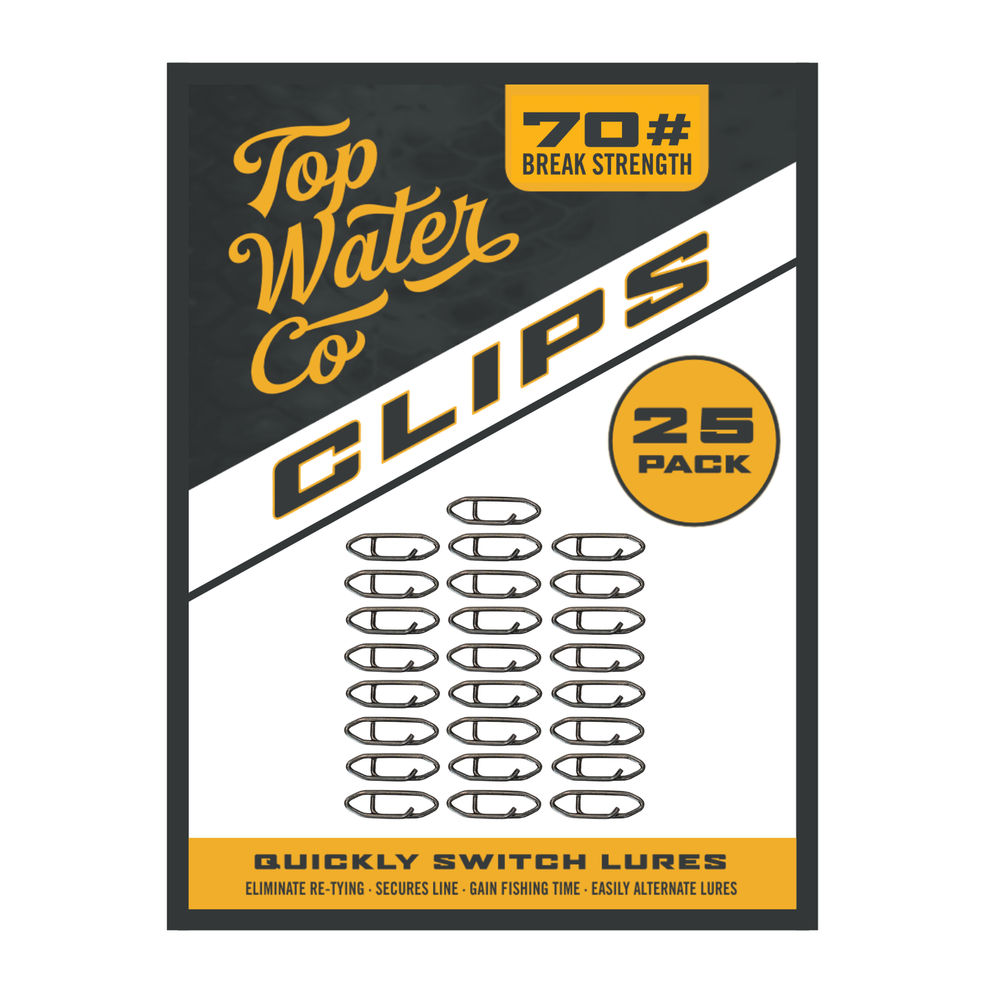 Topwater Co Medium Speed Clips (70lbs)