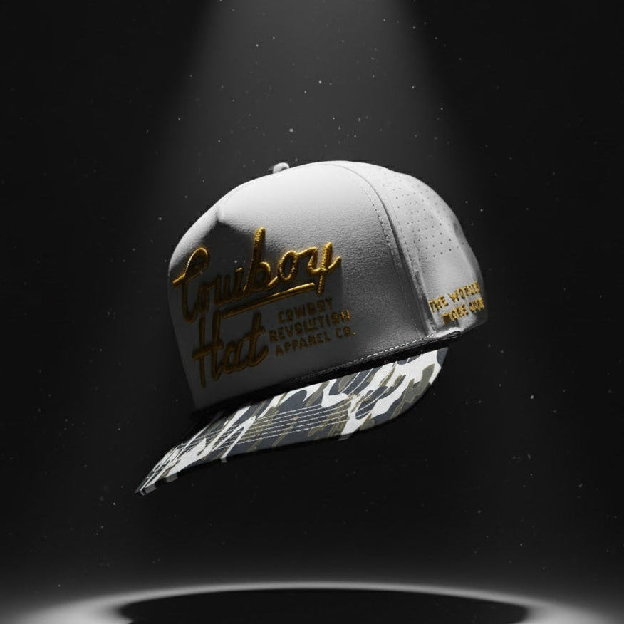 Cowboy Revolution Atakapa Flatline - NOLA White “Cowboy Hat”