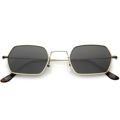 zeroUV Ultra Slim Metal Hexagon Geometric Sunglasses C633
