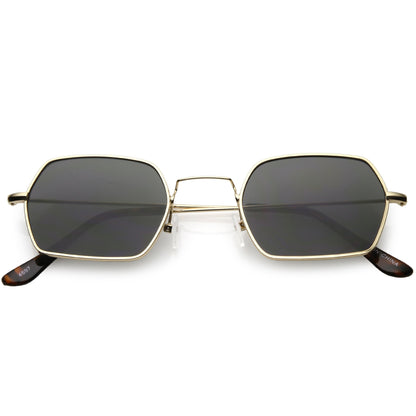 zeroUV Ultra Slim Metal Hexagon Geometric Sunglasses C633