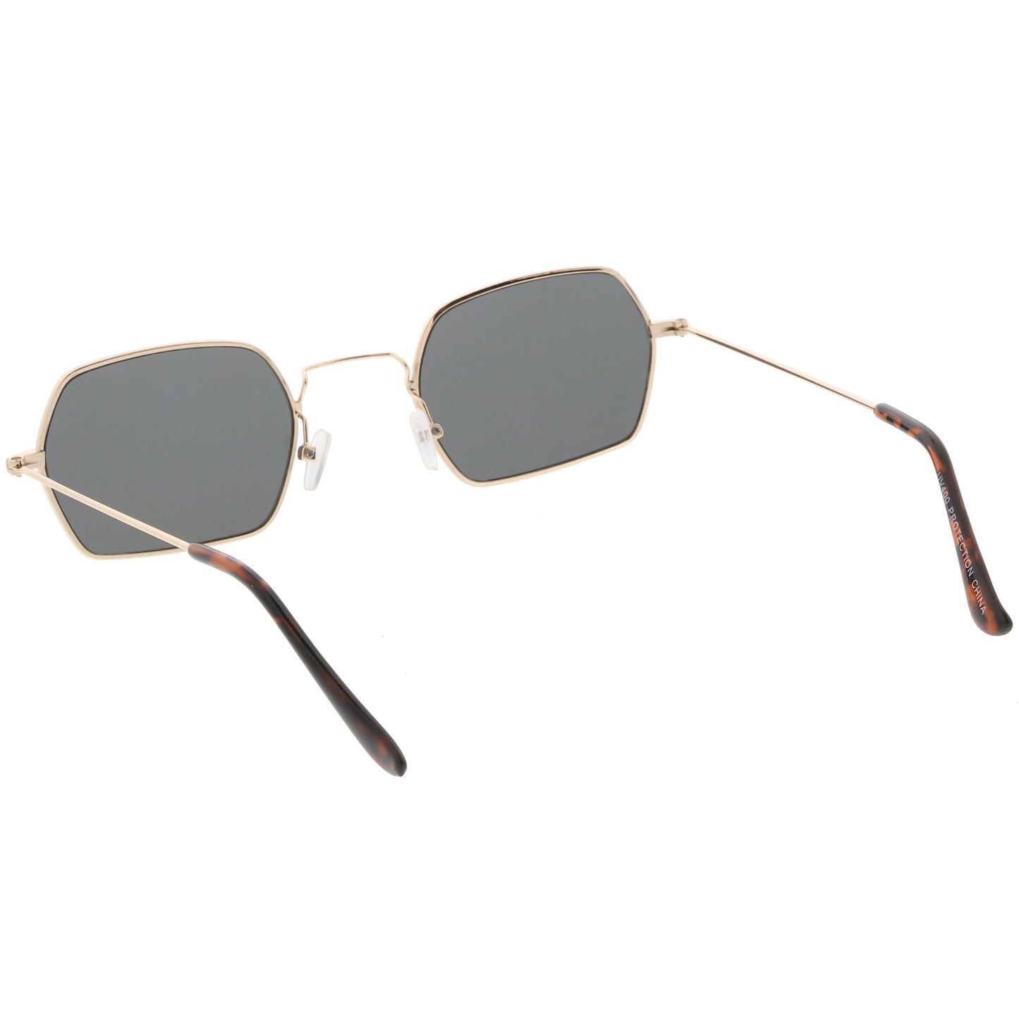 zeroUV Ultra Slim Metal Hexagon Geometric Sunglasses C633