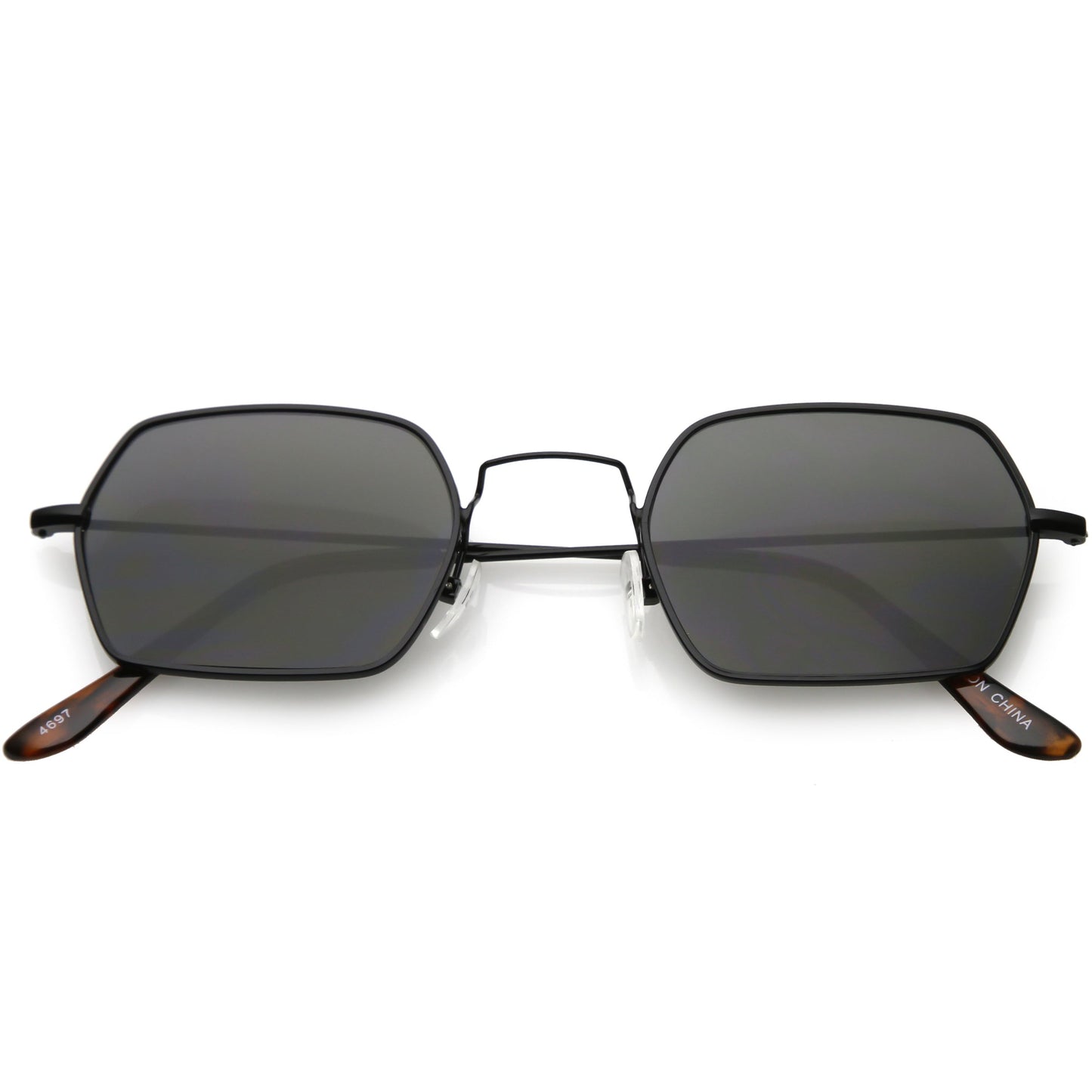 zeroUV Ultra Slim Metal Hexagon Geometric Sunglasses C633