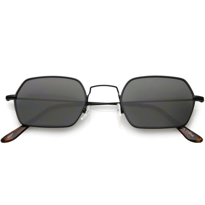 zeroUV Ultra Slim Metal Hexagon Geometric Sunglasses C633
