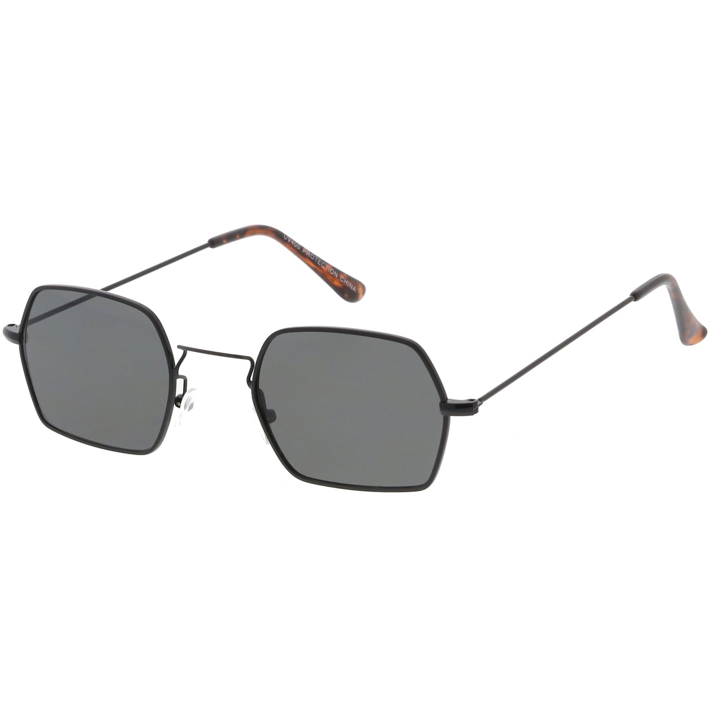 zeroUV Ultra Slim Metal Hexagon Geometric Sunglasses C633