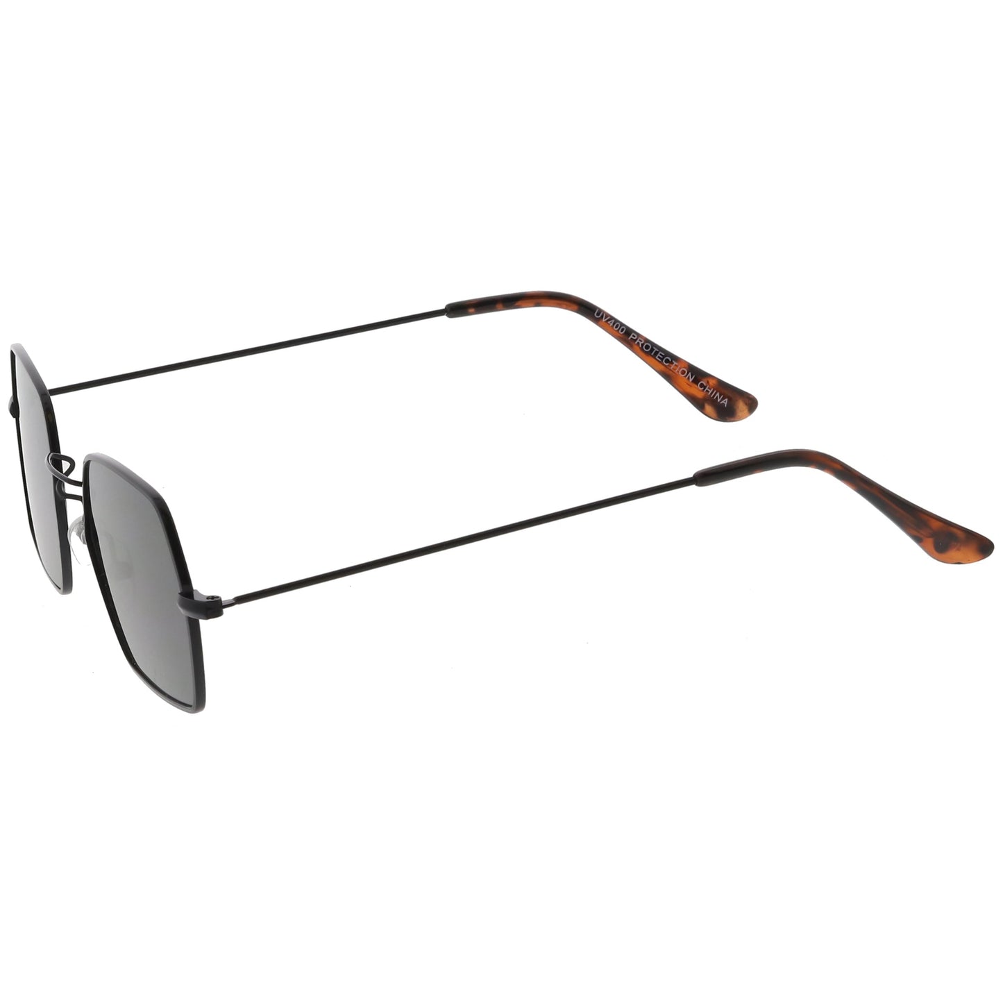 zeroUV Ultra Slim Metal Hexagon Geometric Sunglasses C633