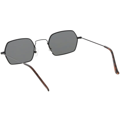 zeroUV Ultra Slim Metal Hexagon Geometric Sunglasses C633
