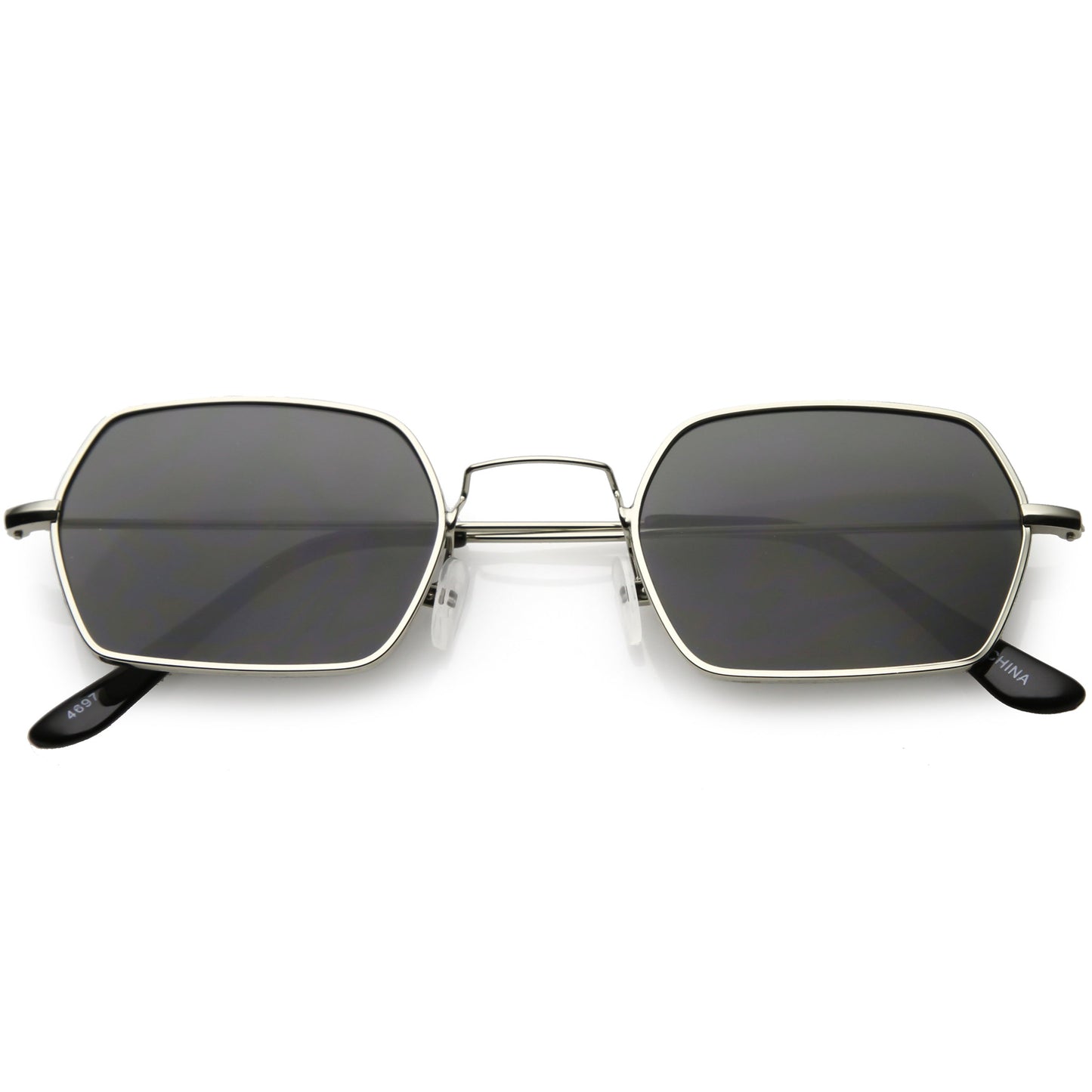 zeroUV Ultra Slim Metal Hexagon Geometric Sunglasses C633