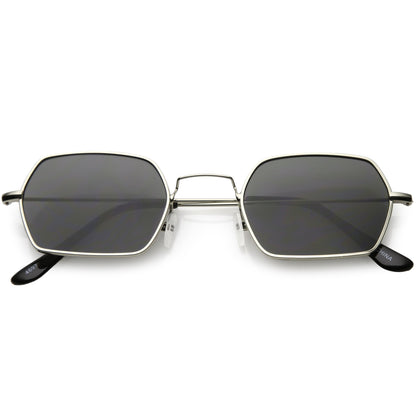 zeroUV Ultra Slim Metal Hexagon Geometric Sunglasses C633