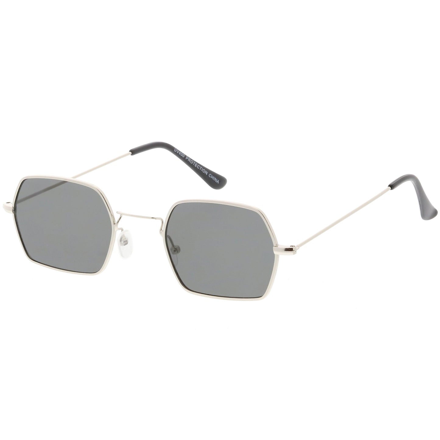 zeroUV Ultra Slim Metal Hexagon Geometric Sunglasses C633