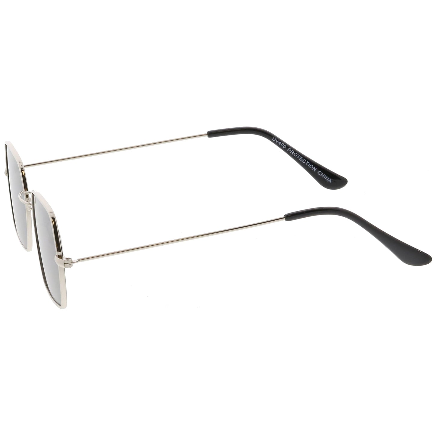 zeroUV Ultra Slim Metal Hexagon Geometric Sunglasses C633