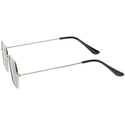 zeroUV Ultra Slim Metal Hexagon Geometric Sunglasses C633