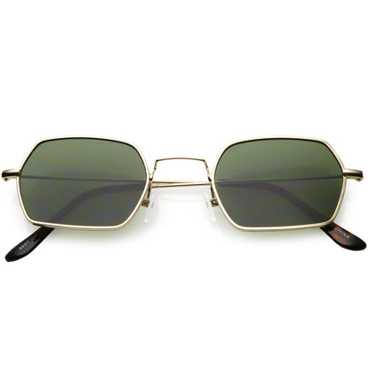 zeroUV Ultra Slim Metal Hexagon Geometric Sunglasses C633