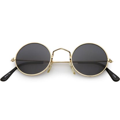 zeroUV Small Round Dapper True Vintage Metal Sunglasses C669