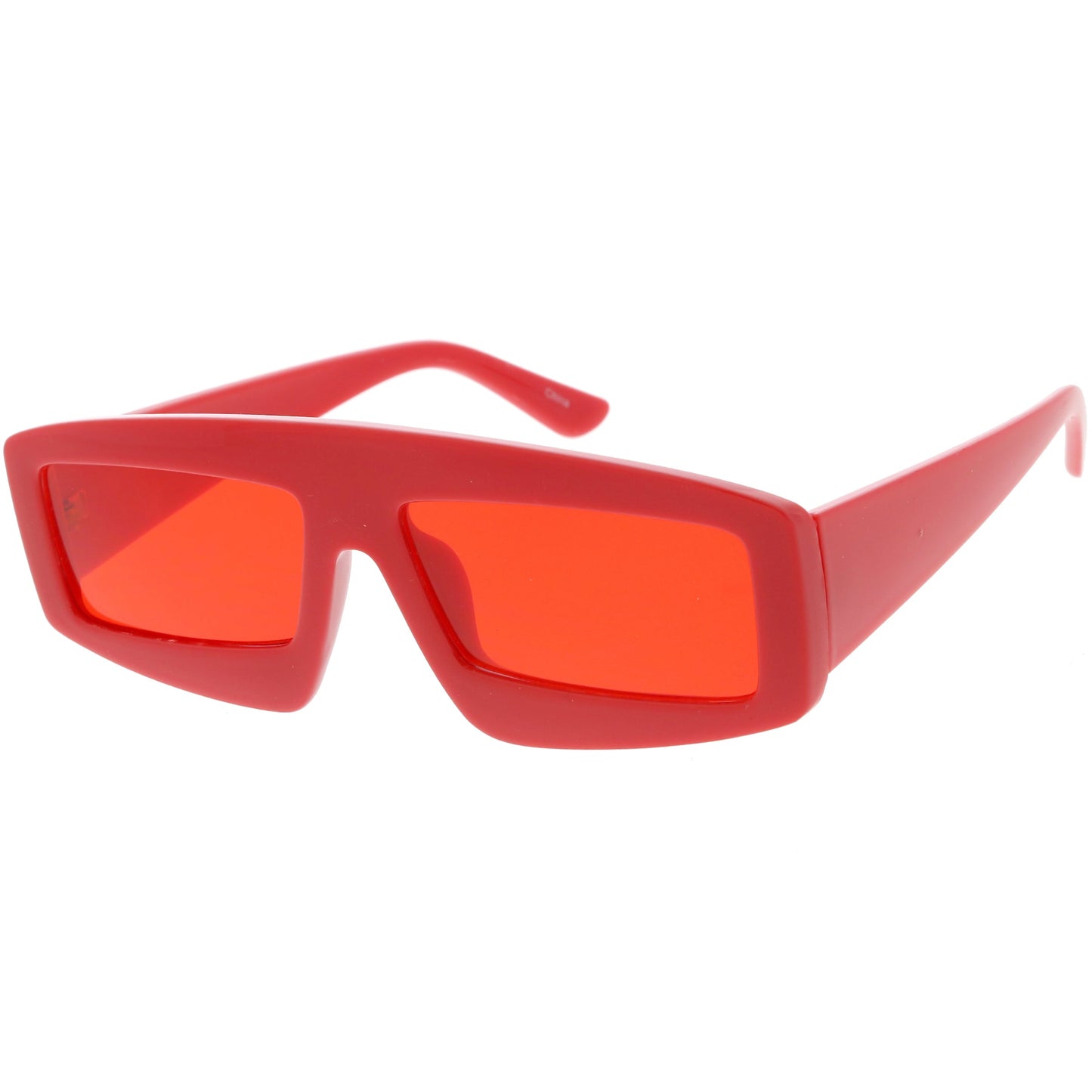 zeroUV Retro Modern Rectangle Flat Lens Color Tinted Sunglasses C747