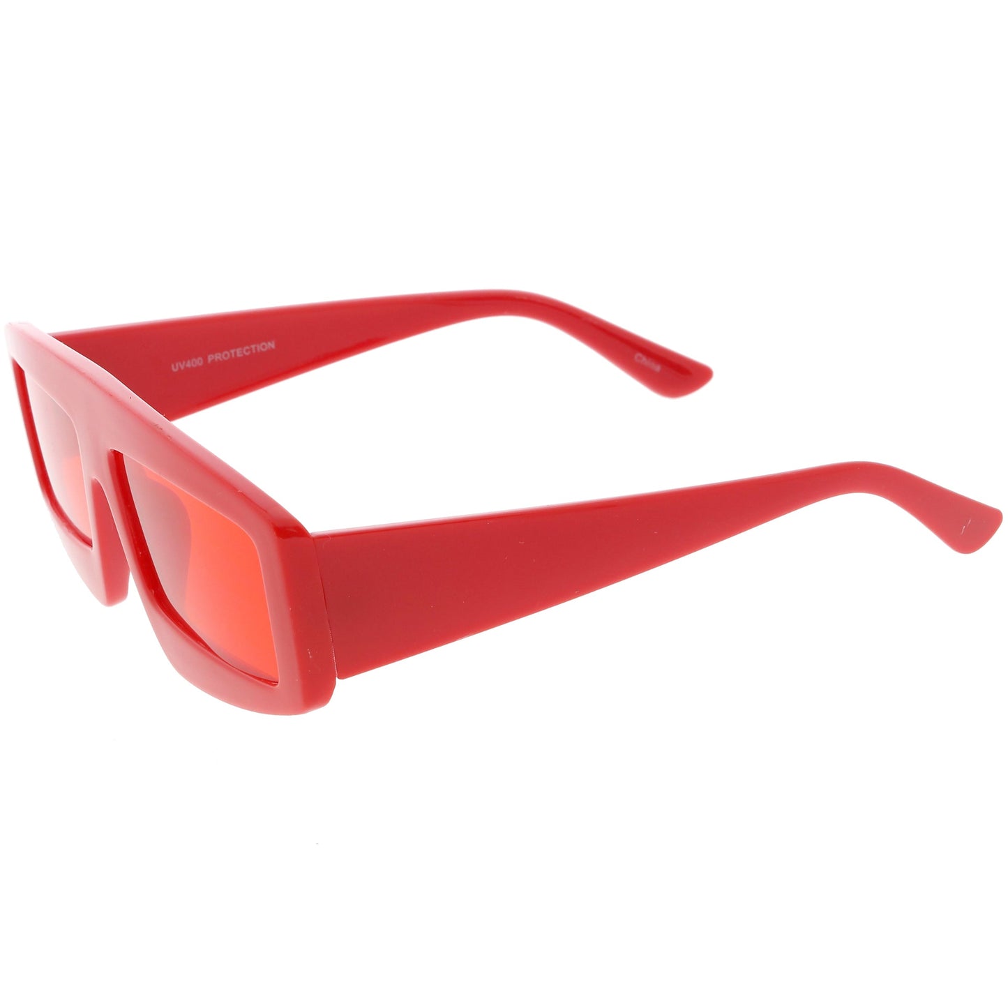 zeroUV Retro Modern Rectangle Flat Lens Color Tinted Sunglasses C747
