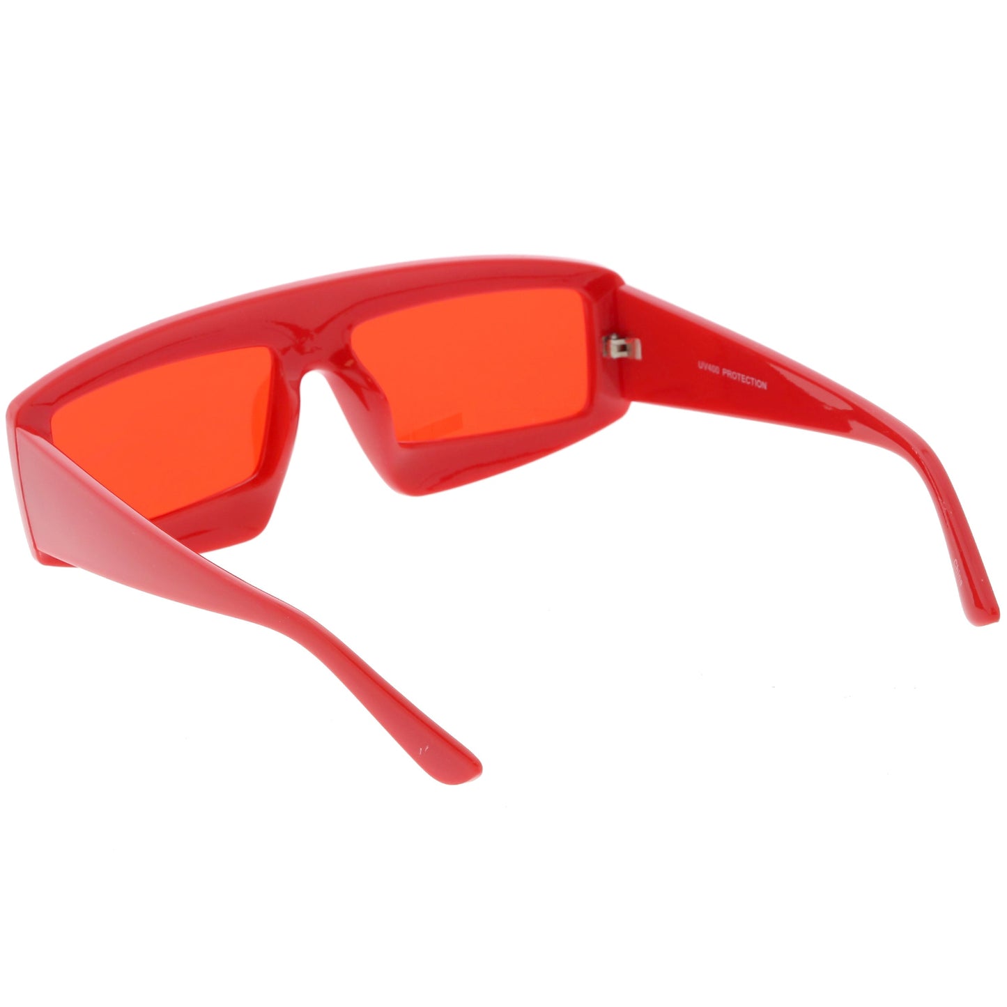 zeroUV Retro Modern Rectangle Flat Lens Color Tinted Sunglasses C747