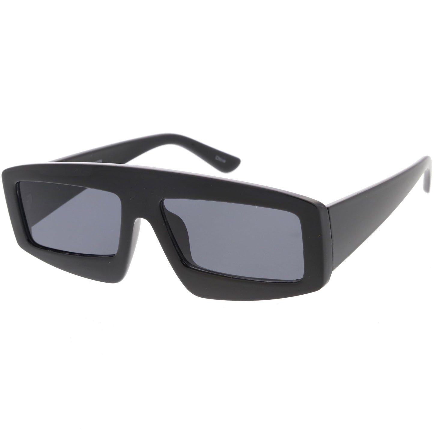 zeroUV Futuristic Retro Rectangle Block Flat Lens Sunglasses C752