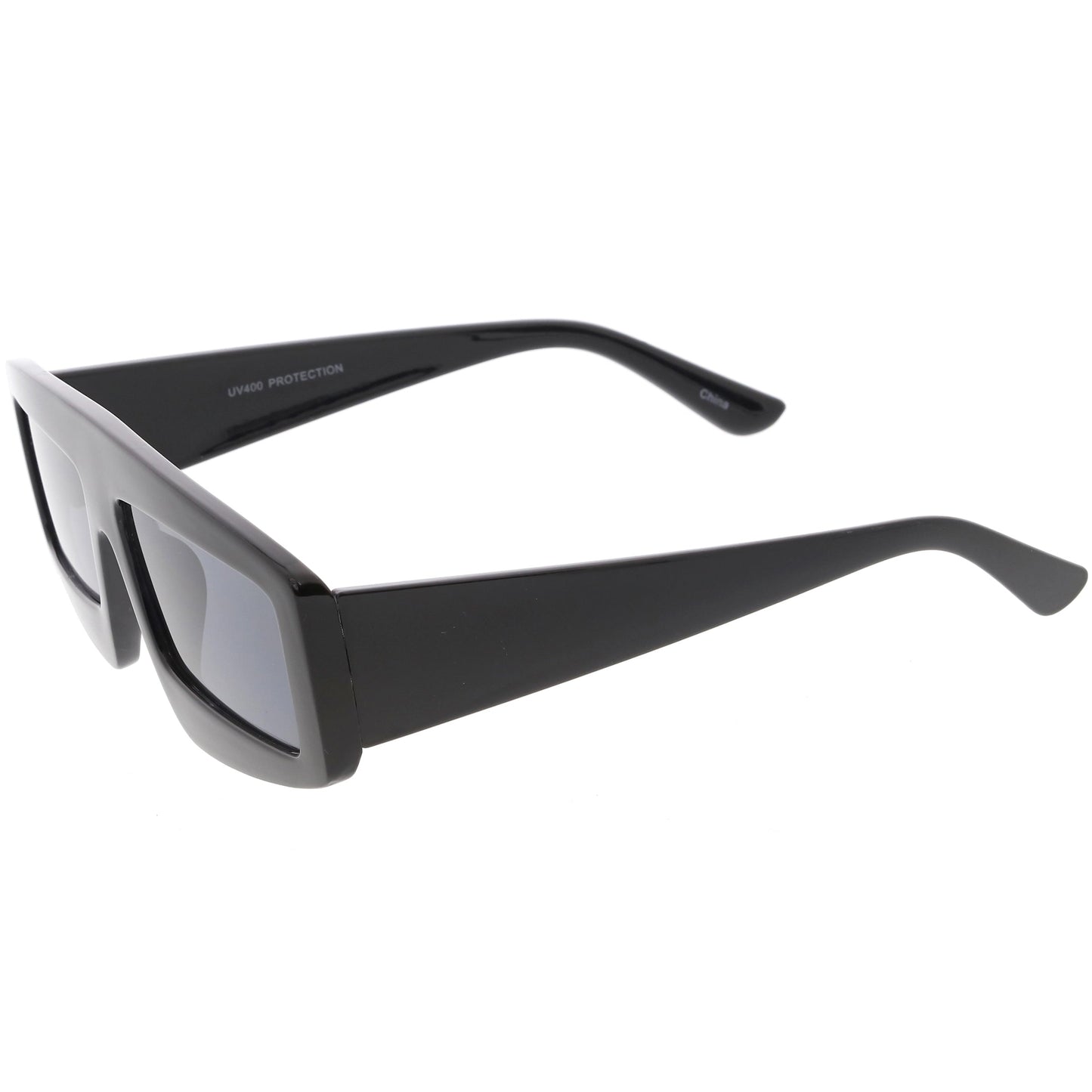 zeroUV Futuristic Retro Rectangle Block Flat Lens Sunglasses C752