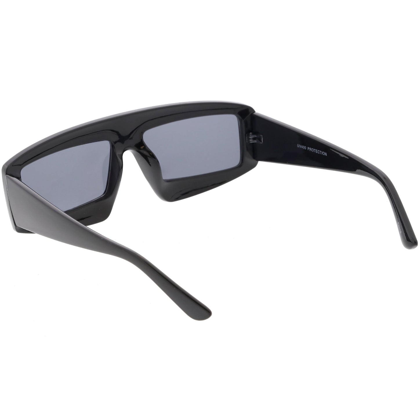zeroUV Futuristic Retro Rectangle Block Flat Lens Sunglasses C752