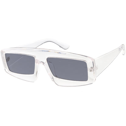 zeroUV Futuristic Retro Rectangle Block Flat Lens Sunglasses C752