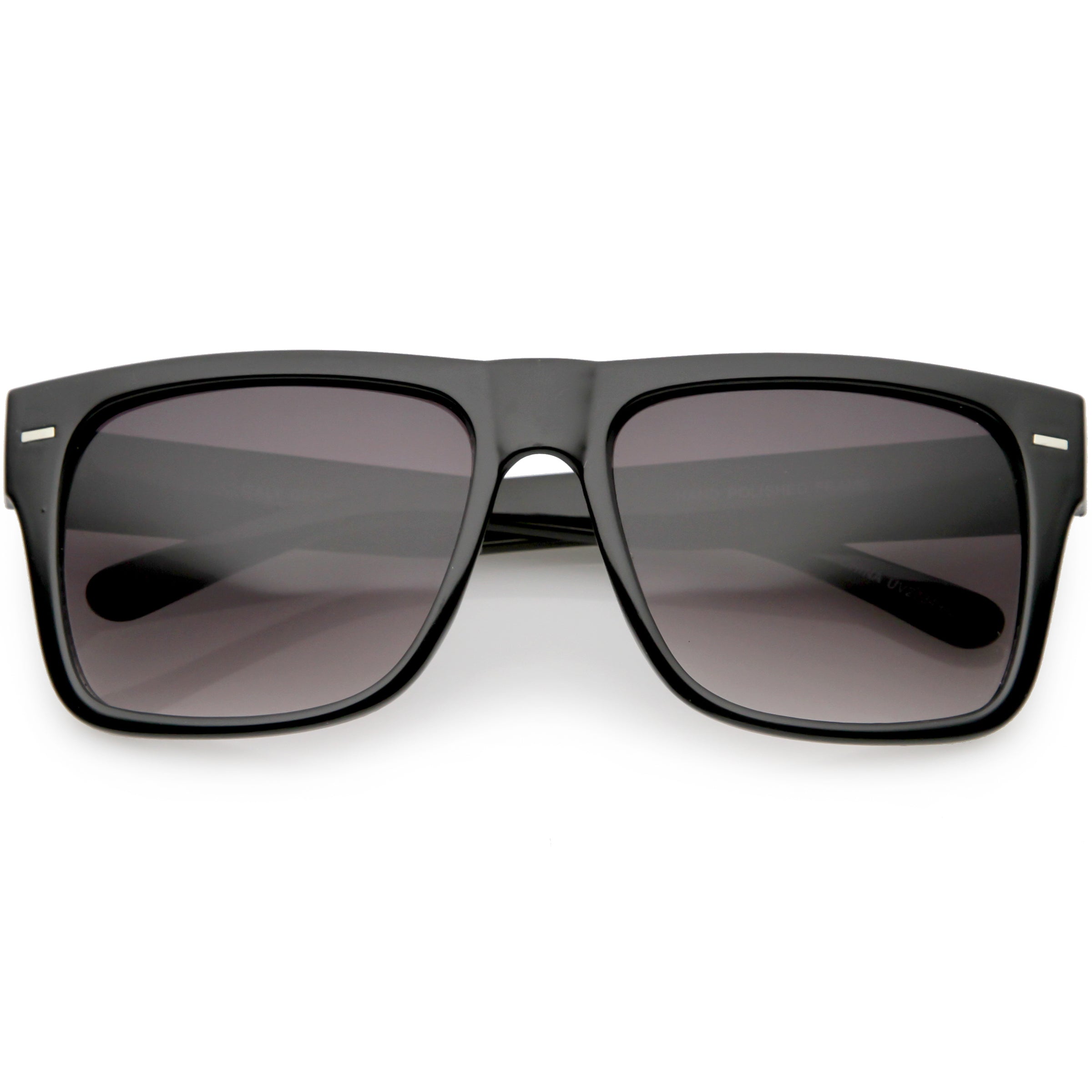 zeroUV Retro Square Neutral Colored Lens Horn Rimmed Sunglasses C785 ...