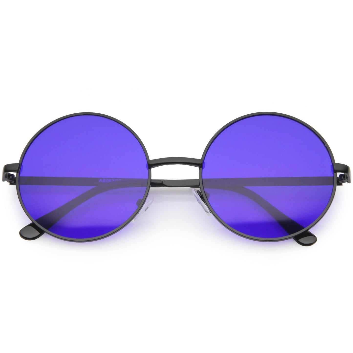 zeroUV Retro Hippie Round Color Tone Metal Sunglasses 9892