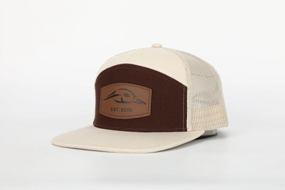 AF Waterfowl Leather Patch 7 Panel Trucker