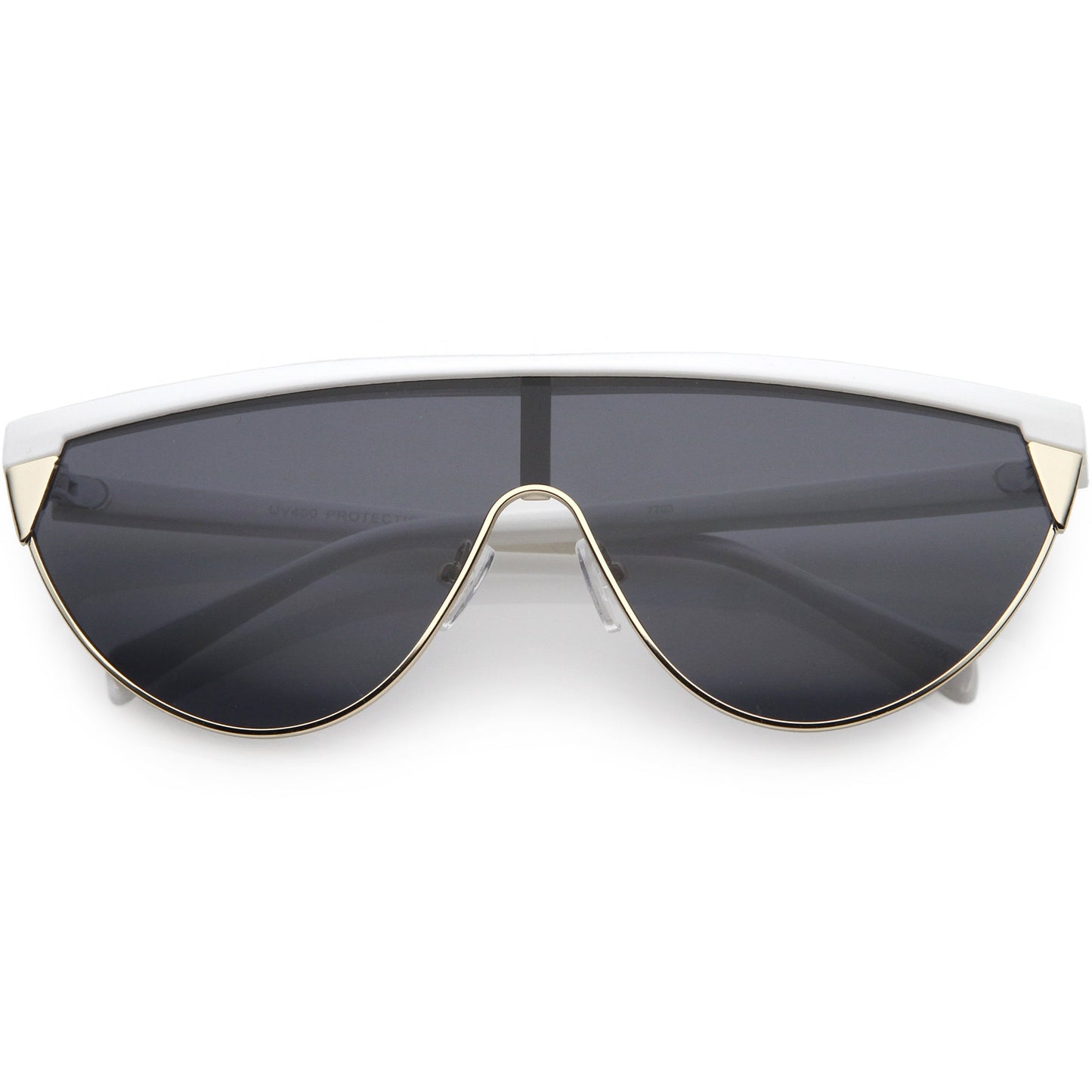 zeroUV Retro Futuristic Flat Top Mono Shield Blade Sunglasses C953