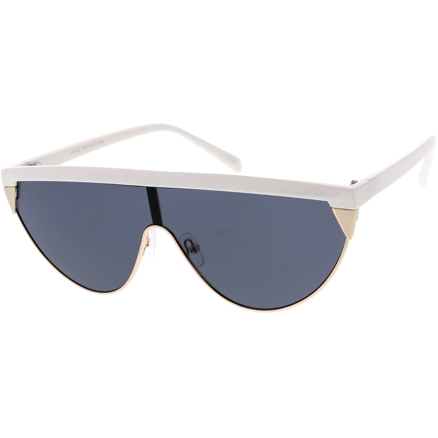 zeroUV Retro Futuristic Flat Top Mono Shield Blade Sunglasses C953