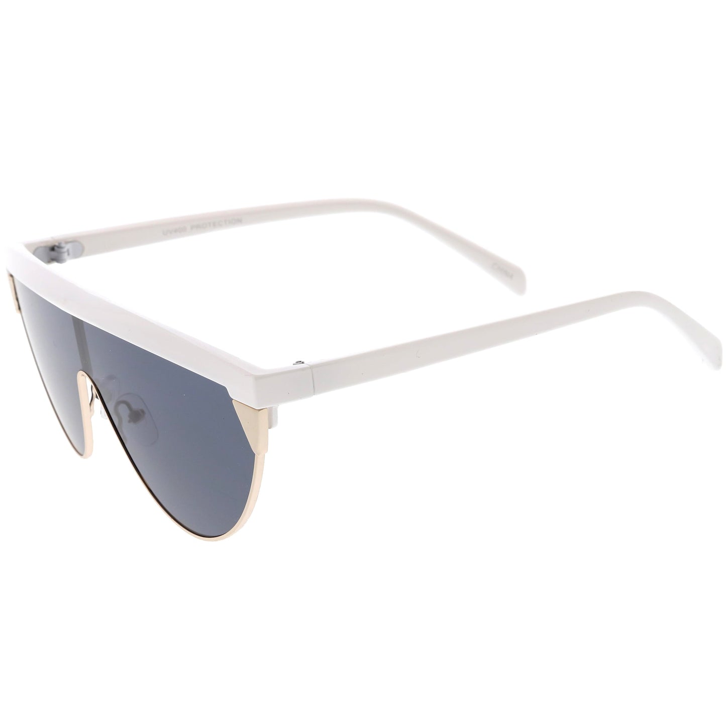 zeroUV Retro Futuristic Flat Top Mono Shield Blade Sunglasses C953