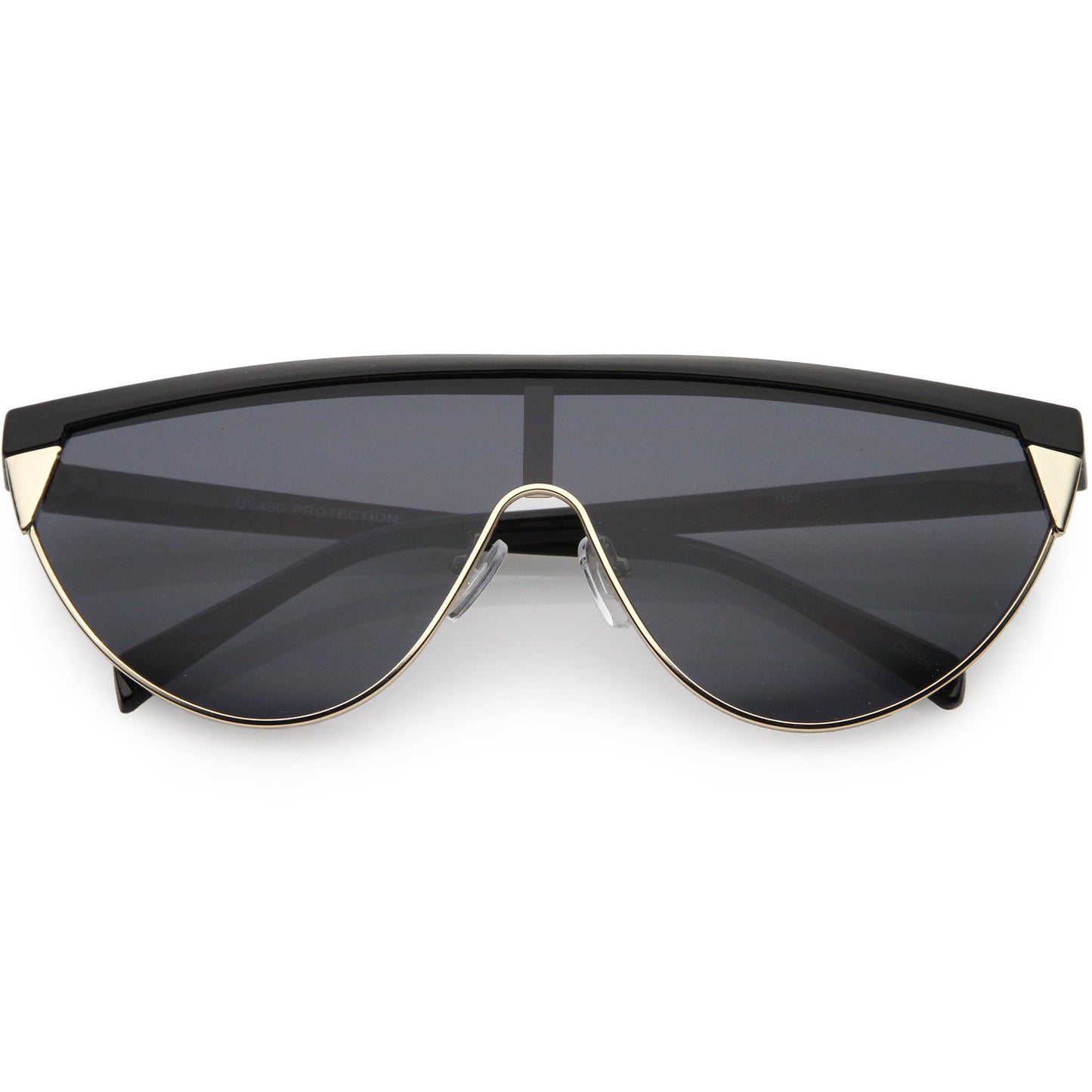 zeroUV Retro Futuristic Flat Top Mono Shield Blade Sunglasses C953
