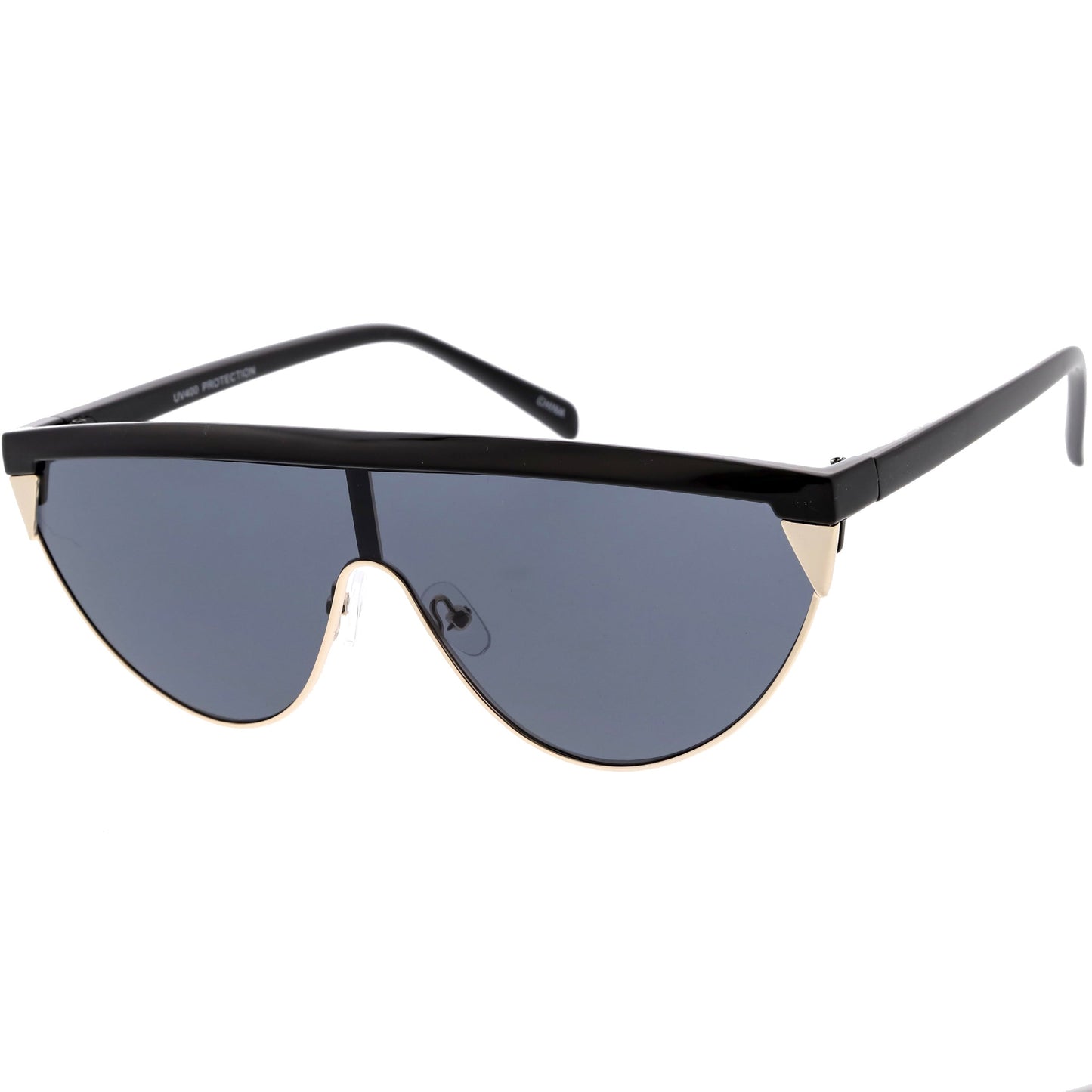 zeroUV Retro Futuristic Flat Top Mono Shield Blade Sunglasses C953